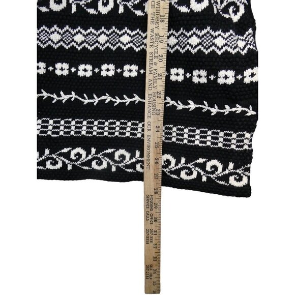 Vintage Marisa Christina Studio Sweater Tunic XL‎ Short Sleeve Texture B&W - Picture 10 of 10